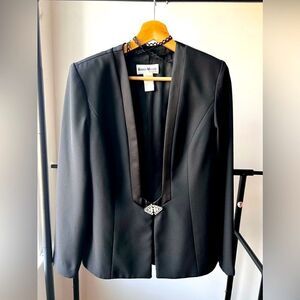 Karen Miller evening black classic blazer size S jacket with diamonds fitted